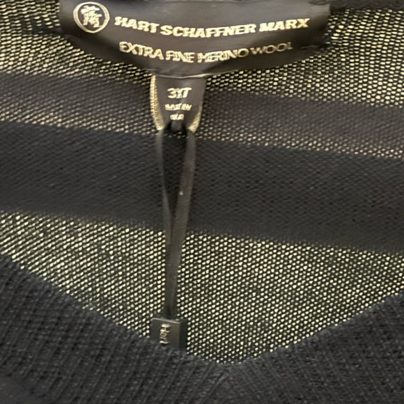 3XT SEE PHOTO SIZE NWT Navy Bart Schaffner Marx Extra Fine Merino Wool - Picture 2 of 7